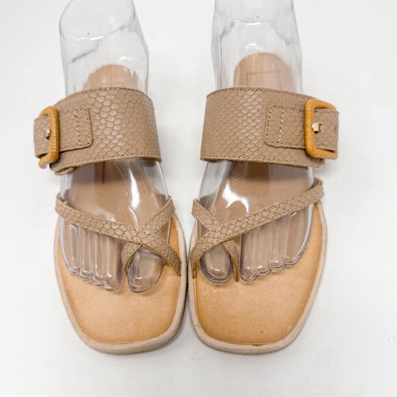 NEW Dolce Vita Perris Leather Double Strap Slide Sandal, Size 6.5, MSRP $100 - Picture 6 of 13